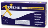 Disposable Ammex Xtreme Nitrile Powdered Industrial Gloves 